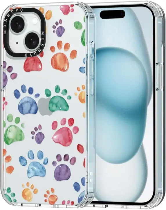 MOSNOVO iPhone 15 Plus deklas Paw
