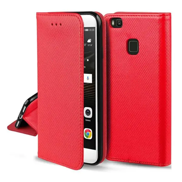 Atverčiamas dėklas Smart Magnet Samsung Galaxy M32 Raudonas
