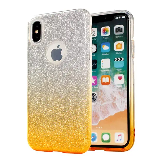 Silikoninis Bling dėklas Huawei P20 Auksinis