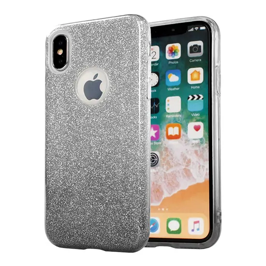 Silikoninis Bling dėklas Huawei P20 Juodas