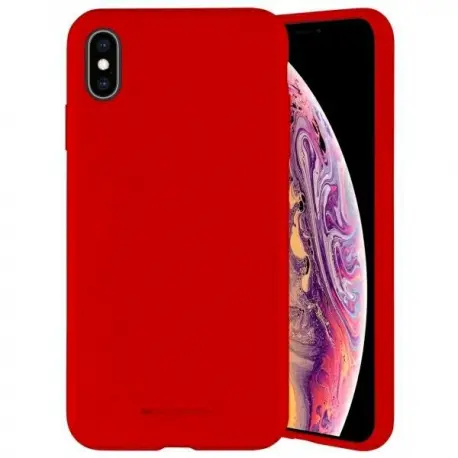 Silikoninis dėklas Mercury Silicone Apple iPhone 11 Pro Max Raudonas