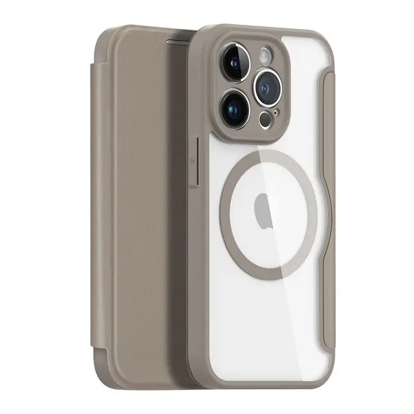 Atverčiamas dėklas Dux Ducis Skin X Apple iPhone 14 Rudas