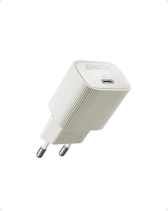 Anker Nano USB C 30W PIQ 3.0 & PPS Fast Charging, iPhone 15, Pixel, Galaxy kroviklis White