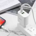 Hoco C57A USB Quick Charge 3.0 + PD (3.1A) + Type-C-Lightning kroviklis 2USB nuotrauka 2