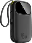 Baseus QPow3 Powerbank 45W 20000mAh su 2 integruotais USB-C kabeliais nuotrauka 2
