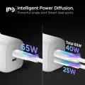 Spigen GaN 652 GaN III Tech Dual USB-C 65W buitinis įkroviklis nuotrauka 2