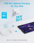 Anker kroviklis 20W USB-C su laidu nuotrauka 2