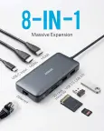 Anker 8-in-1 USB-C Hub 4K 2 HDMI nuotrauka 2