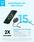 Anker Zolo 15W belaidis magnetinis įkroviklis Qi2 nuotrauka 2