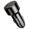 Baseus Series su LED ekranu ir 2 USB Quick Charge 45W automobilinis ikroviklis nuotrauka 2
