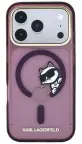 Dėklas Karl Lagerfeld IML Choupette Peekaboo MagSafe Apple iPhone 18 Pro Max tamsiai raudonas nuotrauka 2