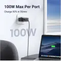 Ugreen GaN fast charger 3x USB Type C / USB Power Delivery 3.0 QuickCharge 4+  100W  buitinis įkroviklis nuotrauka 2