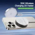 Magnetinis Įkroviklis belaidis W18 Qi2 Magnetic Wireless Charger 15W nuotrauka 2