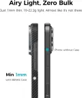 BENKS Magnetic Armor Air Ultra Slim Kevlar dėklas Apple Iphone 17 Pro/18 Pro nuotrauka 3