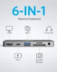 Anker PowerExpand Direct 6-in-1 USB-C Hub iPad nuotrauka 3