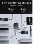 UGREEN USB C įkroviklis 200 W, 8 prievadų stalinis įkrovimo stotelė nuotrauka 3