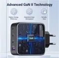 Ugreen GaN fast charger 3x USB Type C / USB Power Delivery 3.0 QuickCharge 4+  100W  buitinis įkroviklis nuotrauka 3