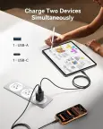 INIU 30W USB-C USB-A kroviklis + 150cm laidas nuotrauka 3