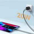 Joyroom 20W 1x USB-C 1x USB-A - buitinis įkroviklis nuotrauka 3