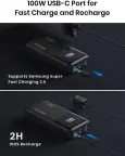 INIU Power Bank 25000mAh 100W išorinis akumuliatorius nuotrauka 4