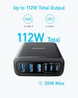 Anker USB-C kroviklis 6 Port Charging Station 112 W nuotrauka 4