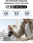 Baseus QPow3 Powerbank 45W 20000mAh su 2 integruotais USB-C kabeliais nuotrauka 4