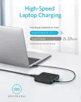 ANKER PowerPort Atom III Slim 2x USB-C 2x USB-A kroviklis, 65W nuotrauka 4