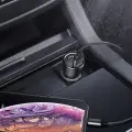 Baseus Series su LED ekranu ir 2 USB Quick Charge 45W automobilinis ikroviklis nuotrauka 4