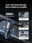 UGREEN 75W 12-24V USB-A + 2xUSB-C QC3.0 PD3.0  automobilinis įkroviklis nuotrauka 5