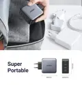 Ugreen GaN fast charger 3x USB Type C / USB Power Delivery 3.0 QuickCharge 4+  100W  buitinis įkroviklis nuotrauka 5