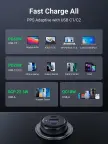 UGREEN  2x USB Type C / 1x USB 69W 5A  PD automobilinis įkroviklis nuotrauka 5